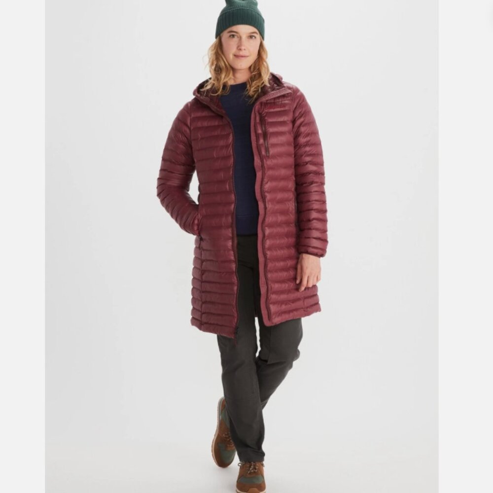 NWT *Marmot* Echo Featherless Hooded Parka  | "Port Royal Shiny" Burgundy | XS